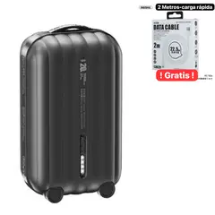 REMAX - POWER BANK RPP-595 , 10000 mAh , 20w Carga Rapido, MODELO TIPO MALETA, NEGRO