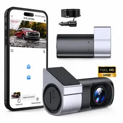 GENERICO - Cámara DashCam WiFi U101 Full HD para Auto con App Sensor G Grabación en Bucle