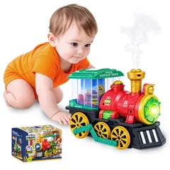 GENERICO - Juguete de Tren Eléctrico con Luces Humo y Sonido