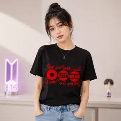 GENERICO - Polo BTS ARMY Moda Asiática con doble estampado