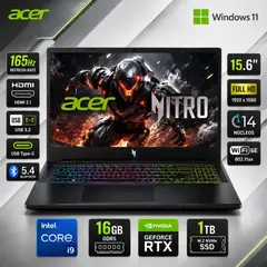 ACER - Laptop Nitro V15 i9 16GB 1TB RTX5060 15.6 Black ANV15-52-98KV