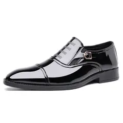 TIOZONEY - Zapatos Formal Hombre - Marrón