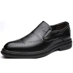 TIOZONEY - Zapatos Formal Hombre - Marrón