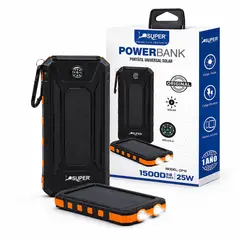 OEM - Cargador Portátil 15000 mAh Carga Rápida Solar 25W