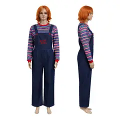 GENERICO - Disfraz Halloween Chucky Terror Overal Halloween Fiesta Talla S
