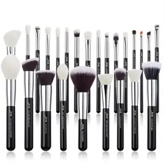 JESSUP BEAUTY - Set de 25 Brochas de Maquillaje Jessup Profesional: Kit de Pelo Natural y Sintético con Guía