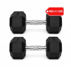 INSPIRA MARKET - Mancuernas Hexagonales 10 kg Pack x2 Pesas para Gimnasio y Entrenamiento de Fuerza