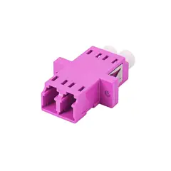 GENERAL - ARTEUS ADLCU-DX-OM4 1-Pack Conector Acoplador de Fibra Optica OM4 OM3 LC-LC Duplex Multimodo Violeta