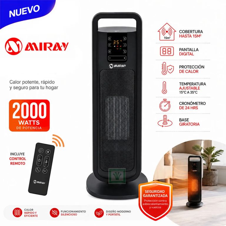 Estufa Termoventilador Giratoria ETM-45N 15m2