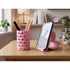 GENERICO - Pack Desk Essentials - Soporte + Organizador Rosado