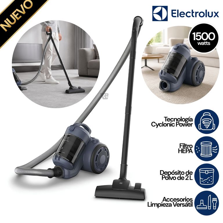 Aspiradora Sin Bolsa 1500W Ciclónica y Filtro HEPA Efficient azul ABS05