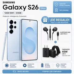 SAMSUNG - S26 ULTRA 512GB - SKY BLUE + AUDIFONOS + CARGADOR