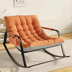 GENERICO - SILLA SILLÓN SOFÁ MECEDORA TERRAZA GRANDE Y AMPLIO COJÍN DOBLE CARA TERRAZA JARDIN NARANJA