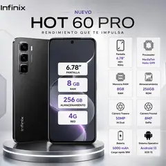 INFINIX - Celular HOT 60 PRO 8GB + 256GB NEGRO