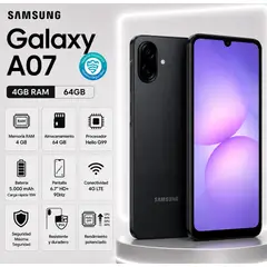 SAMSUNG - Celular Galaxy A07 4GB 64GB Negro