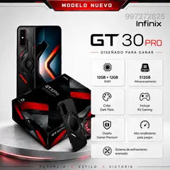 INFINIX - Celular GT 30 PRO 12GB - 512GB DARK FLARE + KIT GAMING