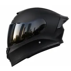 UNIVERSAL - CASCO MOTO DEPORTIVO CERTIFICADO NITRO DOBLE VISOR NO LOGAN REVOX F12 NEGRO MATE