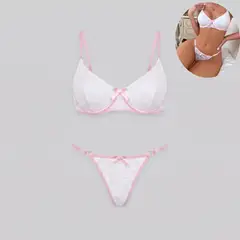 GENERICO - Set de Lenceria para mujer - Ropa interior BLANCA