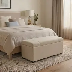 MAVISAC - Baúl Blanqa Estándar Tela Aterciopelada - Beige