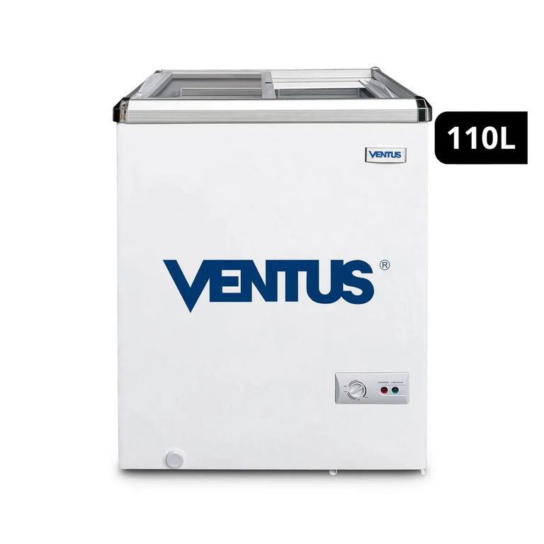 Congelador 110 litros con Tapa vidrio Blanco CTV-110