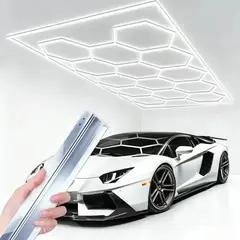 U BUY - Lámpara Led De Techo Hexagonal Moderna Con 14 Módulos Blanco