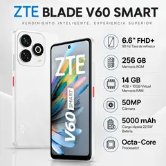ZTE - CELULAR BLADE V60 SMART 4GB+256GB - BLANCO