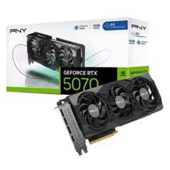 PNY - Tarjeta de Video GeForce RTX 5070 OC 12GB GDDR7 PCIe 5.0 3 Ventiladores