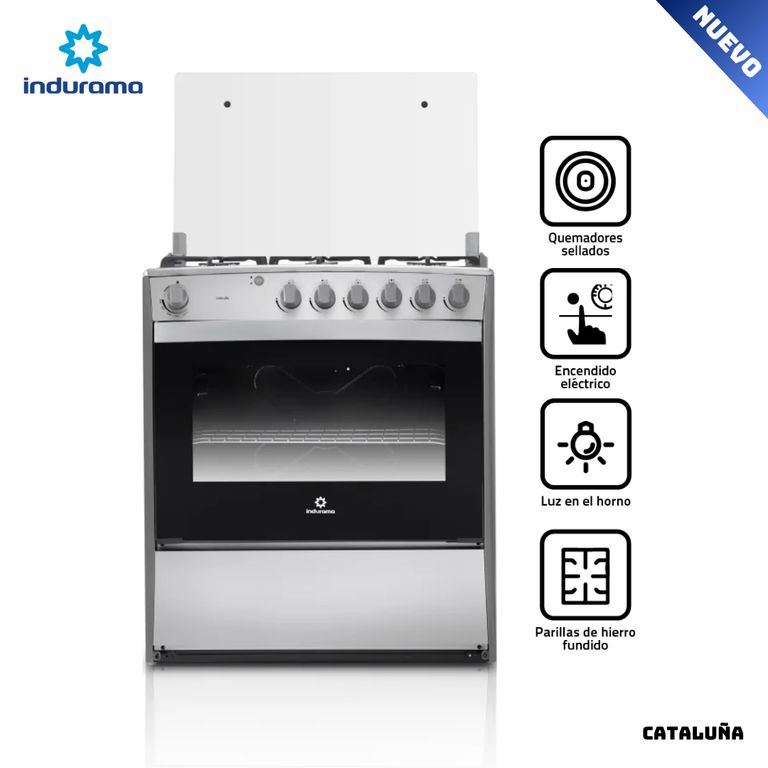 COCINA DE PIE A GAS 6 HORNILLAS CROMA - CATALUÑA