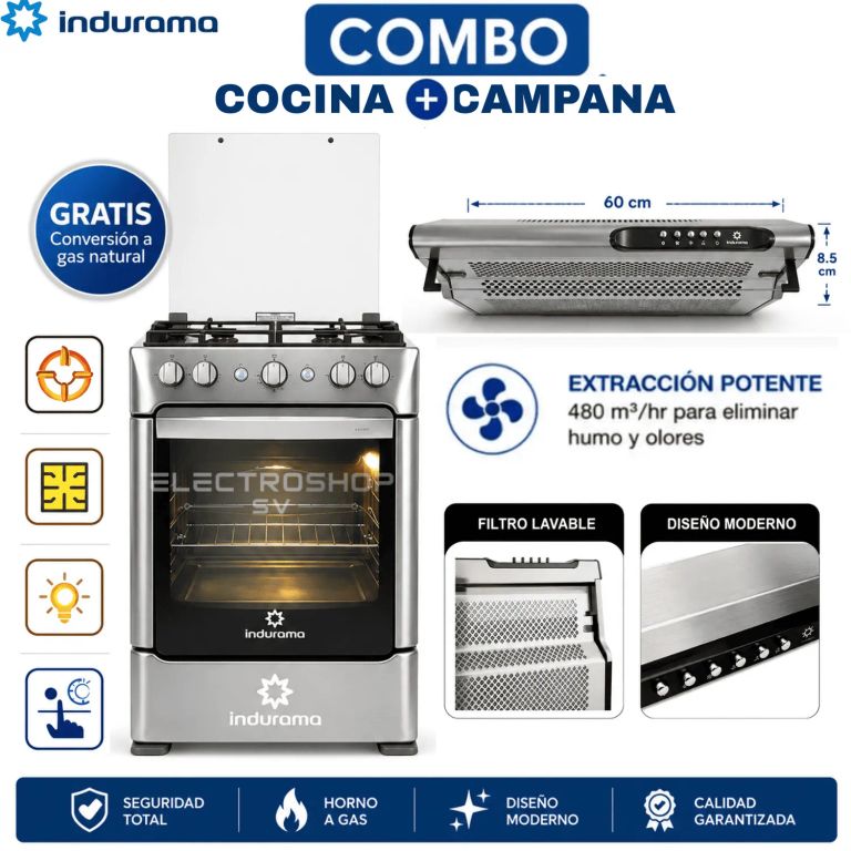 COCINA GRANADA ZAFIRO CROMA + CAMPANA