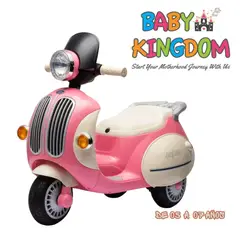 KINGDOM - MOTO A BATERÍA VINTANGE COLOR ROSADO BABY MOD J868-N