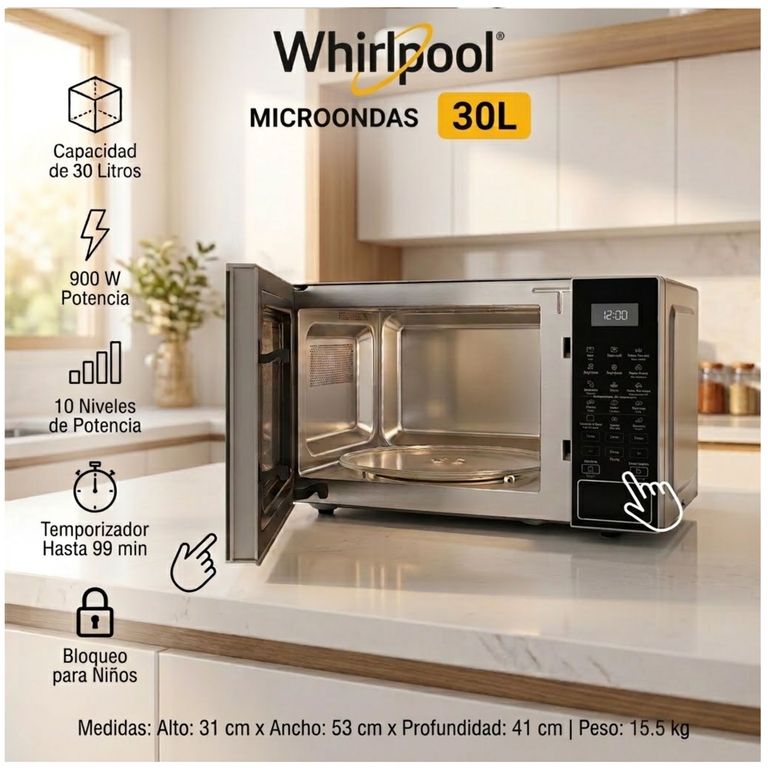 Microondas WM2011B 30 Litros 900W Negro