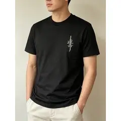 GENERICO - Polo de Arte Oriental Estilo Samurái Pecho + Espalda