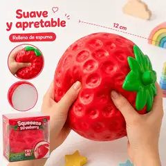 GENERICO - Squishy Fresa Gigante 12 cms XXL