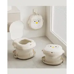 GENERICO - Bacín Infantil Buho 3 en 1 Plegable y Portátil con Tapa – Beige