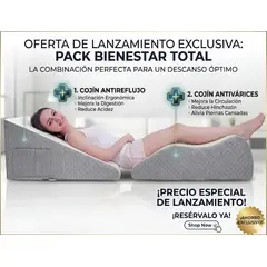 DI ROSSANA - PACK ALMOHADA ANTI-REFLUJO MAS ALMOHADA ANTI-VARICES PREMIUM EXTRA GRANDE
