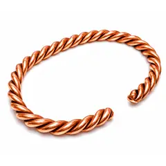 GENERICO - Pulsera de cobre TRENZADO unisex regulable