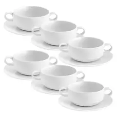 FERRAND - Set x6 Consomeras con Plato Porcelana Wish