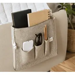 GENERICO - Organizador de Cama Multiusos en Fieltro - Bolso Colgante para Tarima - Celular, Libros