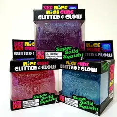 Rms Beauty - Nee Doh Squishy Schylling Nice Cube Glitter & Glow Needoh Original BRILLA x1