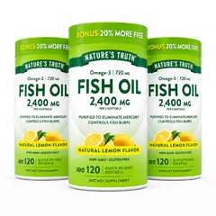 GENERICO - Pack 3 Aceite de Pescado Nature’s Truth 2400 mg