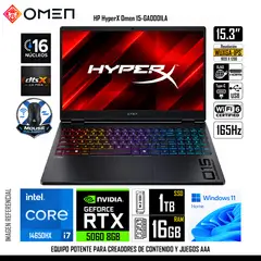 HP - Laptop Gamer OMEN 15-GA0001LA 15.3" FHD Intel Core i7-14650HX 16GB RAM 1TB SSD RTX 5060 8GB