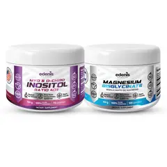 EDENIS HEALTH - Pack Myo y D-Chiro Inositol + Bisglicinato de Magnesio 150 G