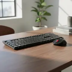 HALION - KIT TECLADO + MOUSE INALAMBRICO RECARGABLE - NEGRO- HA-K662