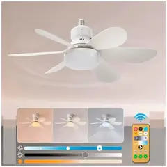 GENERICO - Foco Ventilador de techo con función de luz LED