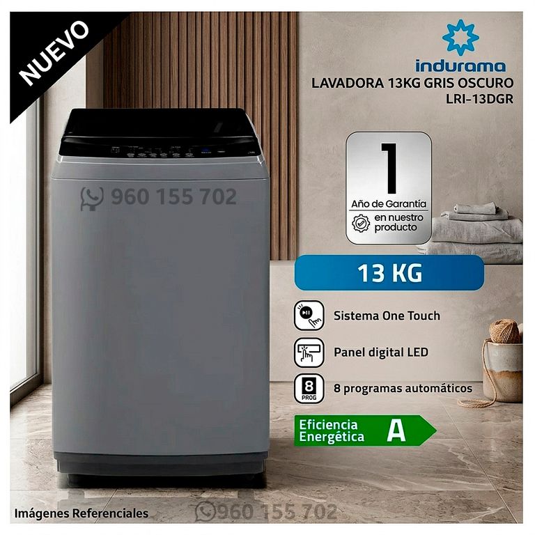 LAVADORA 13KG LRI-13DGR GRIS OSCURO