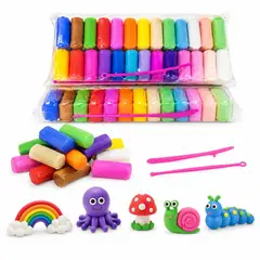 GENERICO - Pack x72 Masas Plastilina Colores Variados con Herramientas para Moldear