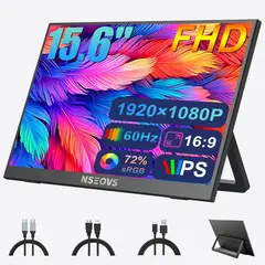 NSEOVS - Monitor Portátil 15.6'' 60Hz FHD Soporte incorporado
