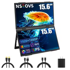 NSEOVS - Monitor Portátil Pantalla Dual 15.6'' 60Hz FHD