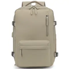 GIOIO - Mochila de viaje viral impermeable Café