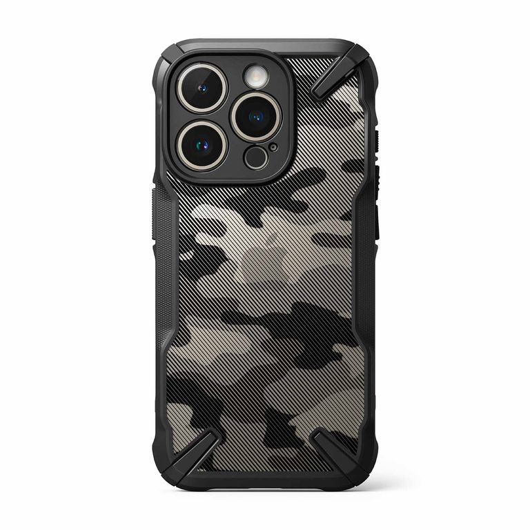 Case Fusion X Design iPhone 15 Pro Max Negro Camuflaje